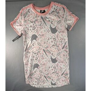 Nike Girls Shirt‎ Dress Paisley X Print Pink Black Gray Size XL New